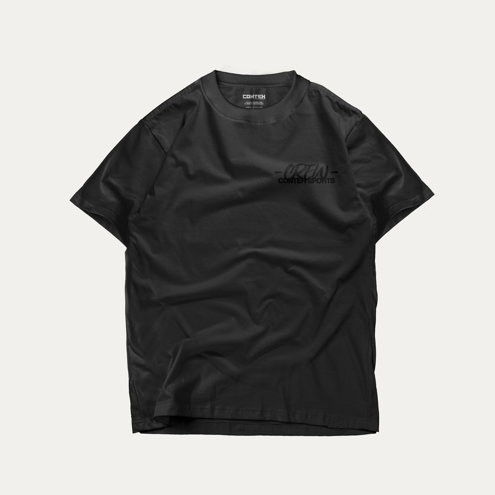 Conteh Sports Crew T-Shirt - Black on Black - Limited Edition